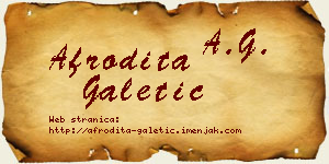 Afrodita Galetić vizit kartica